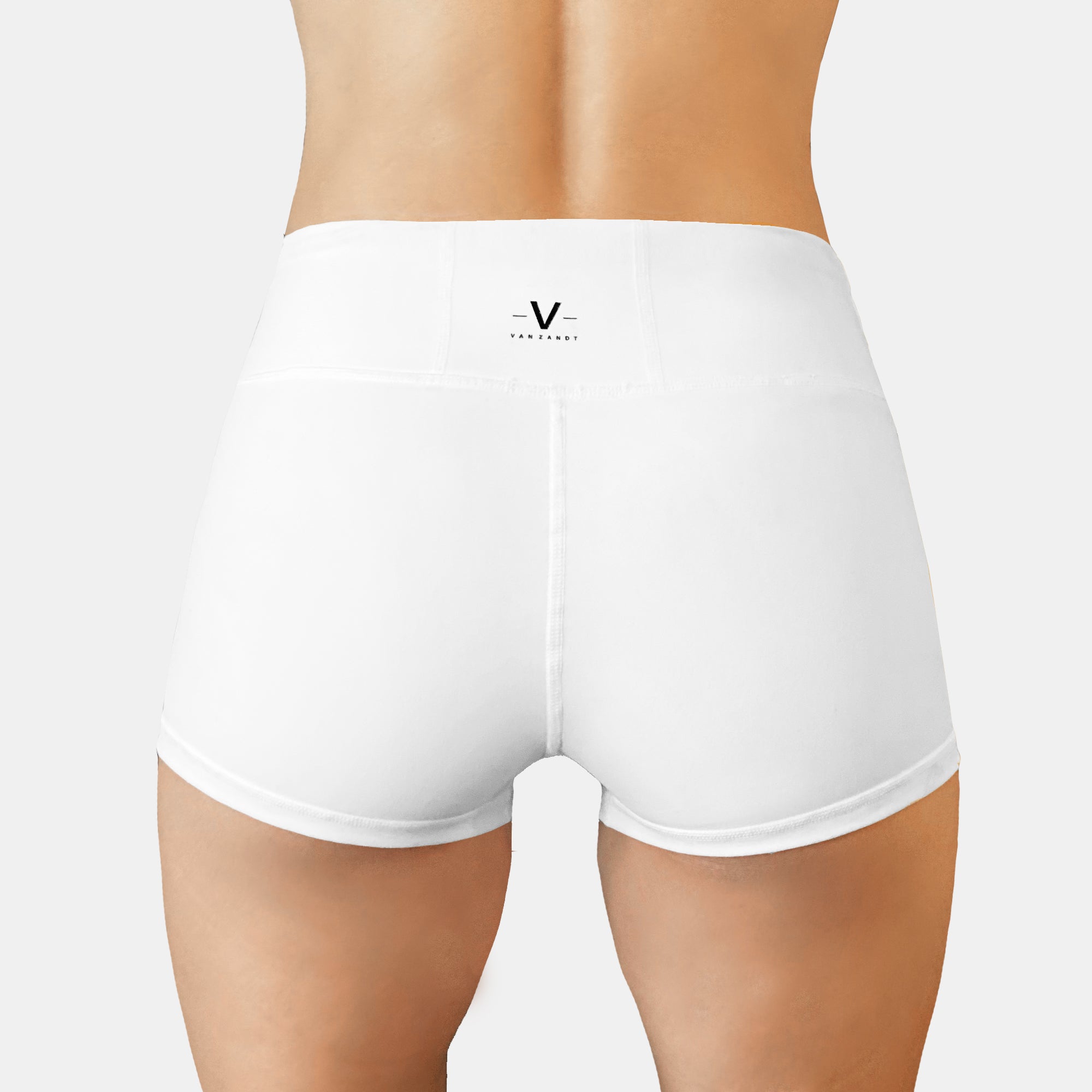 Vitality Compression Shorts White - VAN ZANDT APPAREL